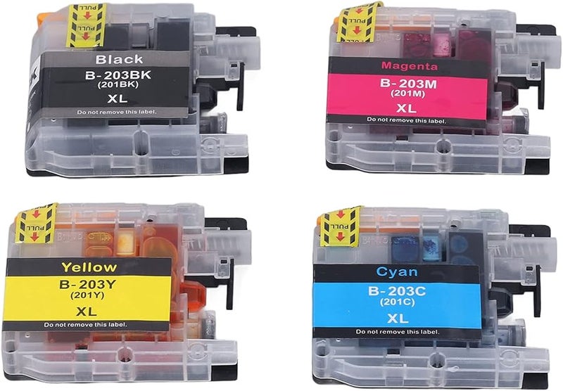 LC203 Color Ink Set Black Cyan Magenta Yellow For Clear Printing PP Material - Image 3